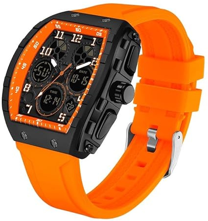 Armbanduhr Herren Sportuhren Herren Digitaluhr Herren Herrenarmbanduhren wasserdichte Militär Uhren Herren mit LED-Leuchtdisplay Analogen Zeigern und Digitalen Zahlen
