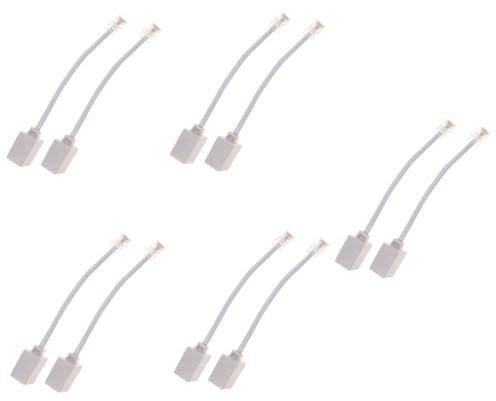 Hoement 10pezzi Adattatore Convertitore Collegamento Telefonico Ethernet Per Fax e Telefono Facile Usare Compatibile Dispositivi Analogici
