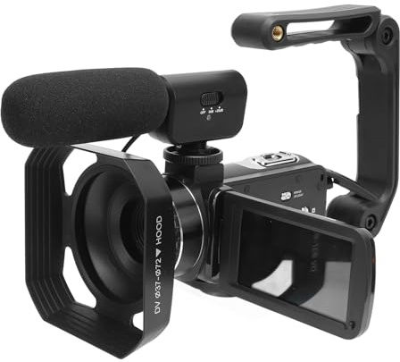 Annadue 4K 56MP Video Camera Camcorder 18X Digital Zoom, Vlogging Camera for YouTube 3.0 Rotatable Screen Digital Camera with Microphone, Stabilizer, Wide Angle Lens, Fill Light
