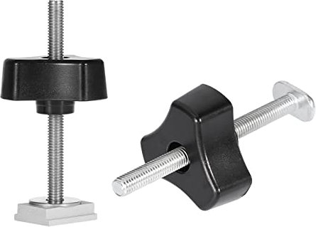 Quick Release Clamp Set Made of Metal, 8 Mm Clamping Lever Actuation Holder Bottom Clamp Set for T-Slot T-Track Woodworking Tools (A Set of Pressure Plates)