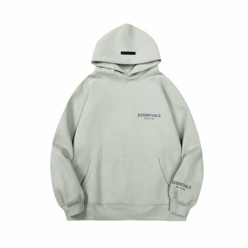 YANGSMEN High Street Chest Letter Print Hoodie Trend Uomo E Donna Sciolto Felpa con Cappuccio Semplice A Tinta Unita Casual Hoodie-Color-5||M
