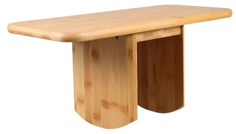 TOPBATHY Meditationshocker Büro-kniestühle Bodenmeditationsstuhl Kniender Holzhocker Kniebank Yogastuhl Für Senioren Kniender Hocker Yoga-Sitz Kniehocker Aus Holz Light Brown Bambus