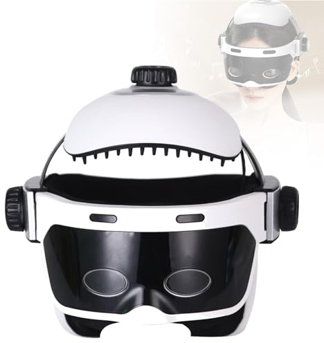 Casco masajeador de cabeza eléctrico con calefacción, inalámbrico, con cinco modos de masaje y bolsa de aire de 360 ​​grados, para el hogar y salón de belleza.