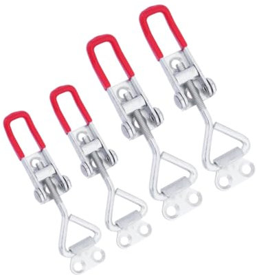 iplusmile 4piezas Abrazadera Rápida Ajustable De Metal Para Cierre Pestillo Abrazadera De Palanca Vertical Para Puertas De Gabinete Caja y Pestillo De Palanca