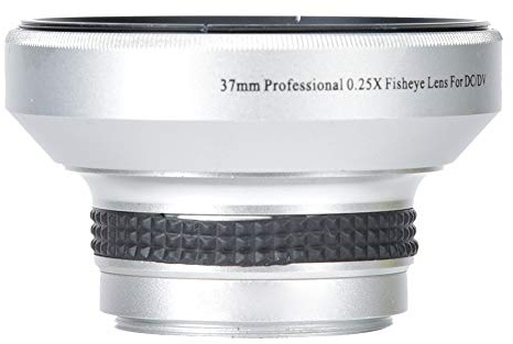 Yechiry 37mm 0,25x Super Fisheye Objektiv, Silberweitwinkeladapter mit Abnehmbarem 12,5 -facher Makro für Kameras mit 37 -mm Filterfäden für die Kreative Fotografie