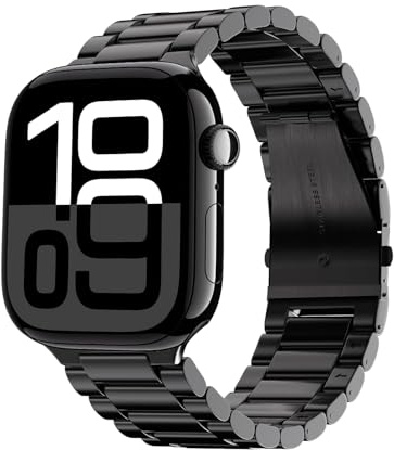 Metallarmband für Apple Watch Ultra 3/2/1 49mm, Edelstahl Ersatzband für Apple Watch Armband 49mm 46mm 45mm 44mm 42mm(Serie 3 2 1), Series 11/10/9/8/7/6/5/4/3/2/1/SE