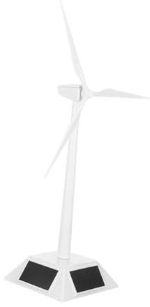 BESTonZON Molino de Viento Solar Miniatura con Base Giratoria Desmontable para Decoración de Escritorio y Exhibición Juguete Educativo con Energía Solar para Hogar y Oficina