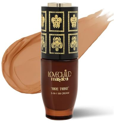 Masaba OneTake5 in 1BBCream For Deep Skin Tone, Benefits of Serum, Primer Moisturizer, Concealer SPF 20 PAMatte Finish All-in-One Tint for Flawless Skin, Tender Tigress 30ml