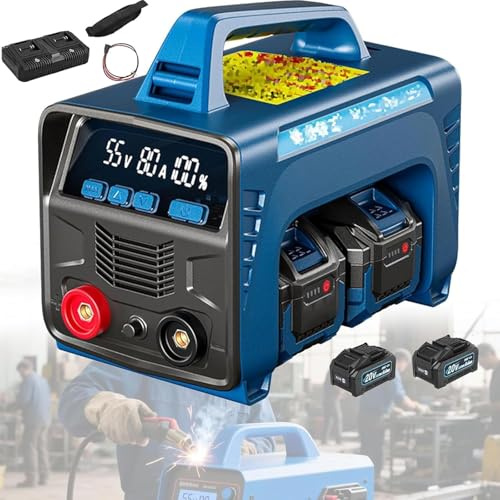 Cordless Battery Powered Welder, Portable Stick and Flux Core Arc Welding Machine, Versatile Welder Generator Combo for DIY and Professional Use