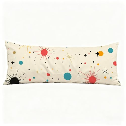 Taie Oreiller Abstrait Oreiller de Corps Simple Taie de Traversin 180 x 50 cm (Lot de 1) Coussin pour Dormeur Latéral,Impression Recto Verso Velour Taies D'oreillers pour Salon Lit Coussin Long H0-677