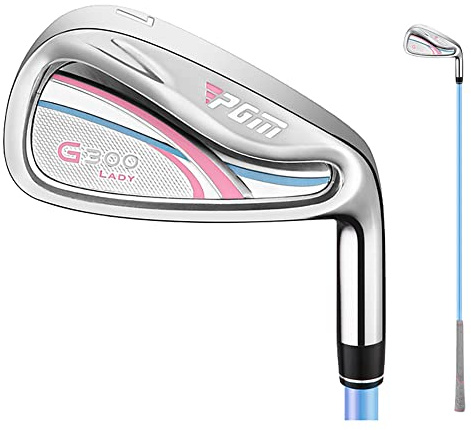 Mazze da Golf per le Donne Allenatore in Acciaio Inox al Carbonio Leggero # 7 Ferro Mano Destra Golf Iron Training Club (# 7,Asta di carbonio-blu)