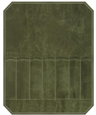 Whoasyst Bolsa de almacenamiento de cuchillos de chef resistente con 7 ranuras, impermeable, de lona encerada, para cuchillos, portadores de cuchillos, fundas para cuchillos de chef, Green