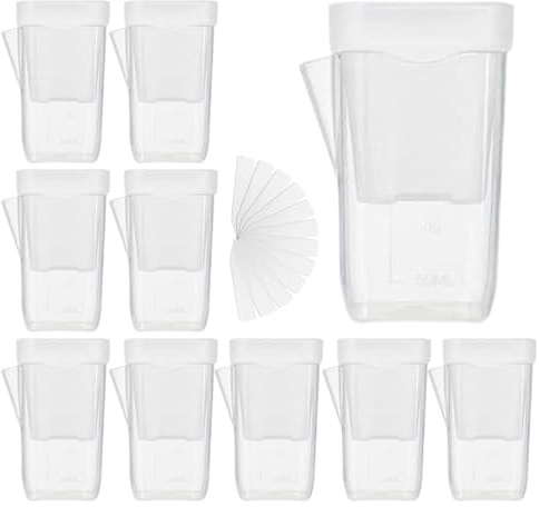 Blumentopf für Setzlinge, 10 Stück, automatische Bewässerung, Mini-Töpfe mit Ablauflöchern, transparente Töpfe für den Innenbereich für Setzlinge, Usambaraveilchen, Blumen, Balkon