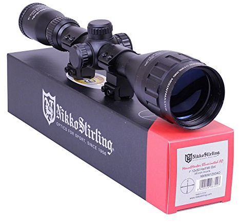 Nikko Stirling Mountmaster 4-12x50 PX ADJ Illuminated Reticule Riflescope With Mounts NMMI41250AO Airgun Rifle Scope Telescopic Sight