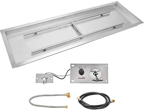 Stanbroil Rechteckige Feuerstelle mit Funkenzündung, 61 cm