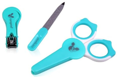 Set per la cura delle unghie del bambino, forbici per unghie, tagliaunghie, lima per unghie senza BPA di bloccaggio