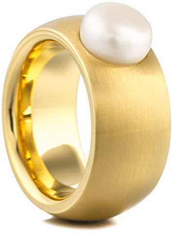 Heideman Ring Coma Damen Edelstahl mit Rivoli-Kristall poliert | Coma Ring Gold, Edelstahl, mit funkelndem Rivoli-Kristall poliert, Damen, nickelfrei, Geschenk
