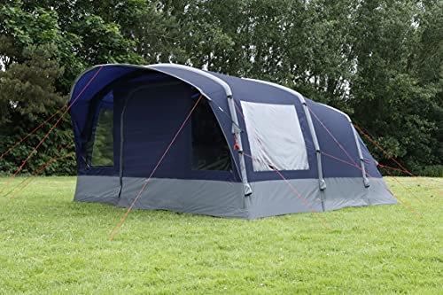 Leisurewize - 6 Person Olympus Air Inflatable Camping Tent | 2 Double Rooms | Large Porch Area | 4000HH | Supplied with Air Pump, Pegs, Guy Lines In a handy Storage Bag LWTENT4