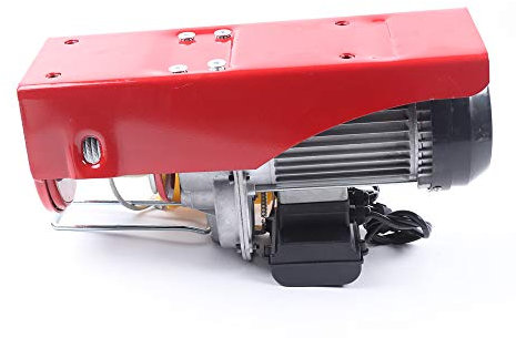 220V Palan Électrique Treuil Électrique Ascenseur Treuil Électrique Levier de Treuil Palan à Chaîne Rouge avec Arrêt D'urgence 1000Kg