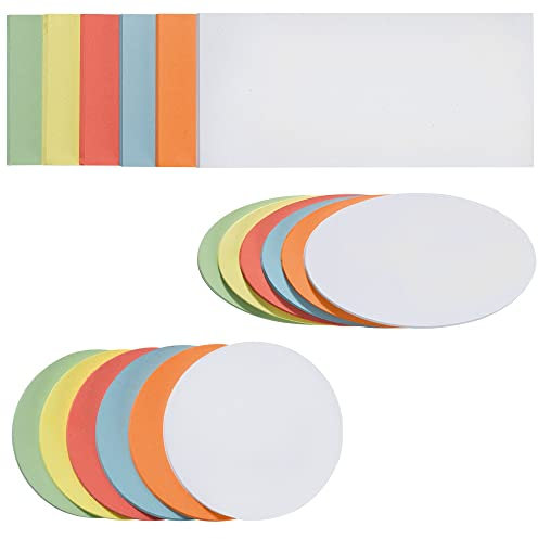 Franken Moderationskarten Set, Metaplankarten rund, oval und rechteckig, je 250 Präsentationskarten in 6 Farben sortiert