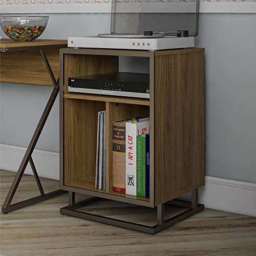 Novogratz Regal Turntable Stand Walnut Look