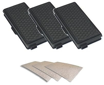 3 HEPA Filter Kallefornia K759 + 3 Motorschutzfilter einsetzbar für Miele S8330 und S8340 Filterbox Filter Set Motorfilter Abluftfilter Box Vorrat