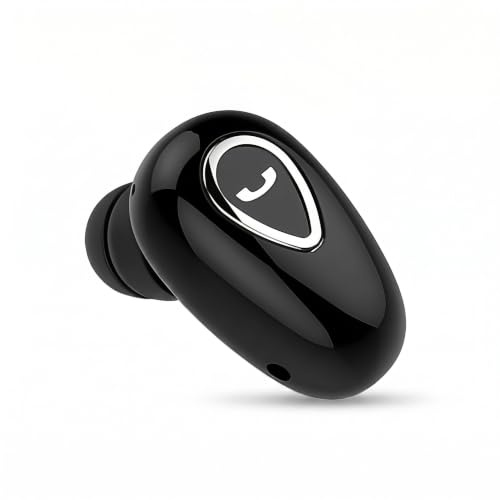 Bewinner Auricolare YX01, Auricolare Wireless Singolo con Microfono, Auricolare per Telefono Cellulare con Cancellazione del Rumore, Cuffia Vivavoce per Auto per Dispositivi