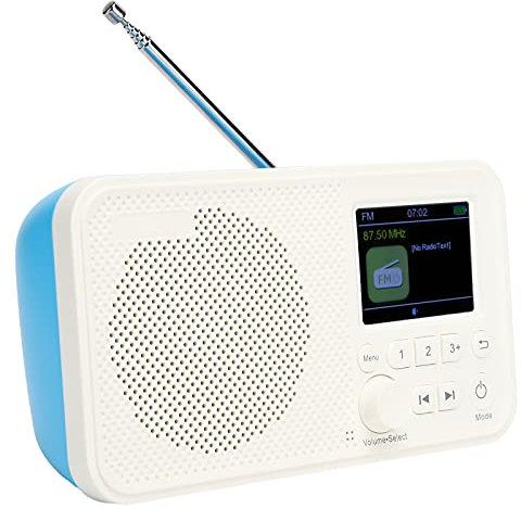 Tragbares Digitalradio, 2,4-Zoll-DAB-Digitalradio mit Farbdisplay und -MP3-Player, Programmierbare Sleep-Timer-Funktion, UKW-Radio, für Zuhause und Im Freien