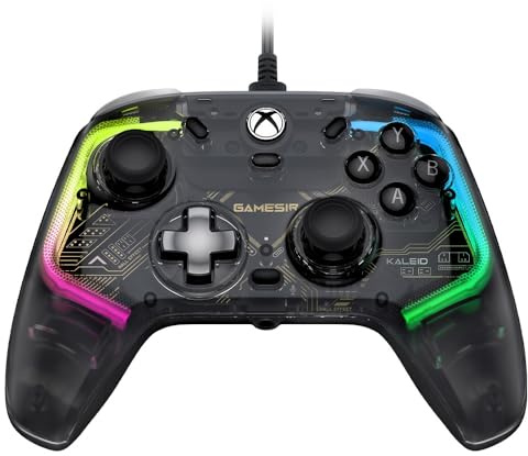 GameSir Kaleid Transparent Wired spelkontroll för Xbox Series X|S, Xbox One och Windows 10/11, Plug and Play gamepad med Hall Effect Joysticks & Triggers, 3,5 mm ljudport