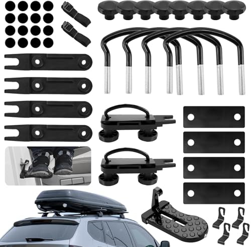 Dachbox Befestigung U Bügel,4 Stücke Universal Auto van Montage Fitting,Dachbox Halterung Installationszubehörsatz,Universelle u Halterung für Dachbox Auto,füe Universal Dachboxenhalterungen.