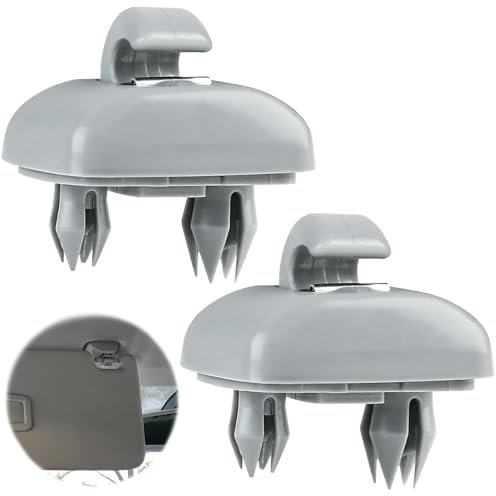 2 Clips Soporte de Gancho para Parasol Auto de Repuesto, Parasol Reemplazo Clip, Clip para Visera de Coche Compatible con A1 A3 A4 A5 Q3 Q5 (8E0 857 562) A7 B6 B7 B8 S4 S5