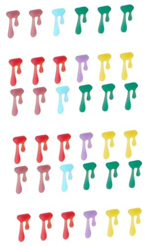 Amosfun 72pcs Unique Wine Glass Identifier Silicone Drink Markers Low Carbon Design Random Color