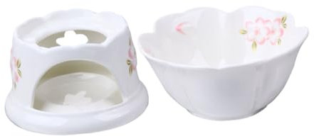 AUTSUPPL 1set Ceramic Chocolate Fondue Pot for Cheese and Ice Melting Detachable Design for Easy Cleaning Sturdy and Stylish Bowl for Parties and Romantic Dinners