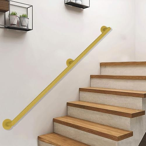 Corrimano a muro 30 cm - 600 cm per gradini di scale - Ringhiere per scale in tubo di ferro zincato industriale - Facile installazione per scale esterne interne Portico Corrimano per ponte(30cm)