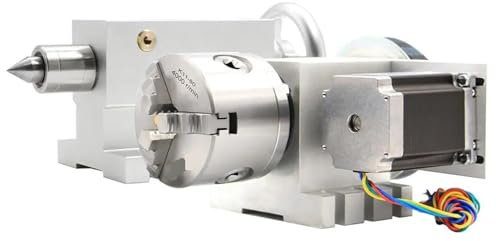 QQXUAN 80mm CNC 4° ASSE+contropunta CNC Testa divisoria/ASSE di Rotazione/ASSE A per fresatrice/incisore CNC Macchina per Incisione del Legno!