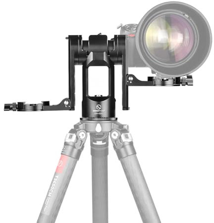 SUNWAYFOTO GH-03II Dual Camera Gimbal Head Tripod Head Dedicated for Wildlife Photography and Sports Recording, Load 66 lbs (30 kg