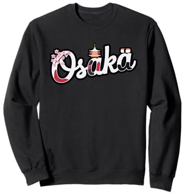 Japonés Osaka Japón Sakura Sushi Templo de flor de cerezo Sudadera