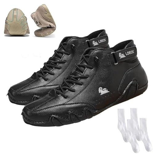 Vogany Shoes Ortopediska Sneakers, VogLdeck 2.0 Unisex andas vattentätt valvstöd Höga stövlar for kvinnor män(Black,9 Women/7.5 Men)