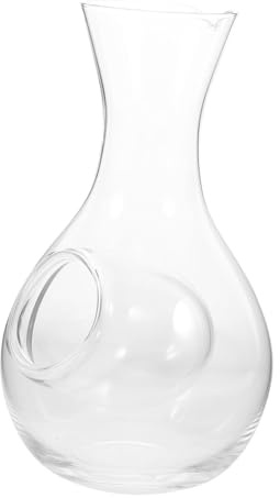 Anneome Glass Wine Carafe Wine Decanter with Ice Pocket for Chilled Sake and Brandy Elegant Transparent Design for Home and Restaurant Use