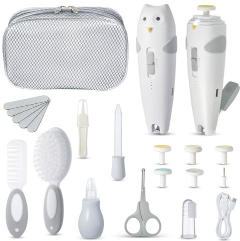Lictin Kit Higiene Bebe-25 en 1 Ecargable Lima Electrica Uñas Bebe Set