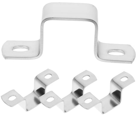 UKCOCO 4pièces Colliers de Serrage pour Tubes Carrés Supports de Tuyauterie Acier Inoxydable Bases de Fixation pour Tuyaux avec Support à Angle Droit