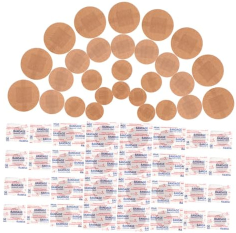 WOONEKY 120 Piezas Apósito Redondo de Tela Elástica Pequeños Transpirable y Adhesivo para Cuidado de Dedos y Exterior Diseño Ergonómico para Protección Segura Actividades