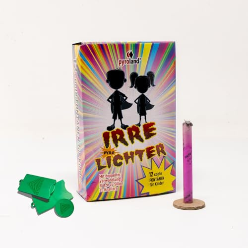 AKTIVHANDEL Irre Lichter, 48 (4 x a12 Stück) Fontänen für Kinder, mit verschiedenen Phasen, Tischfeuerwerk für Geburtstag, Hochzeit und andere Feiern, inkl. Einkaufswagenchip