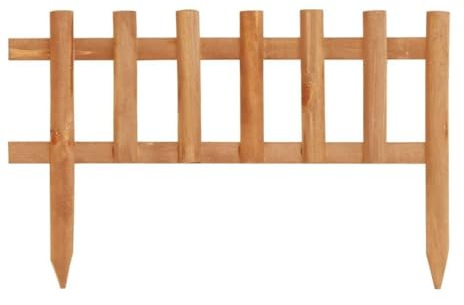 Recinzione da giardino, 10 pezzi, in legno di abete da 4,4 m, per giardini, aiuole, prati e paesaggi