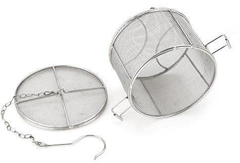 Acier inoxydable à épices assaisonnement Passoire Boule à thé Passoire à soupe Assaisonnements Séparation Panier à épices filtre Ustensiles de Cuisine 14 * 10cm