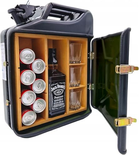 Capability - Tanica per benzina, regalo di compleanno, addio al celibato, contenitore per alcool da bar, 20 l, colore nero, regalo per papà, nonno, amico