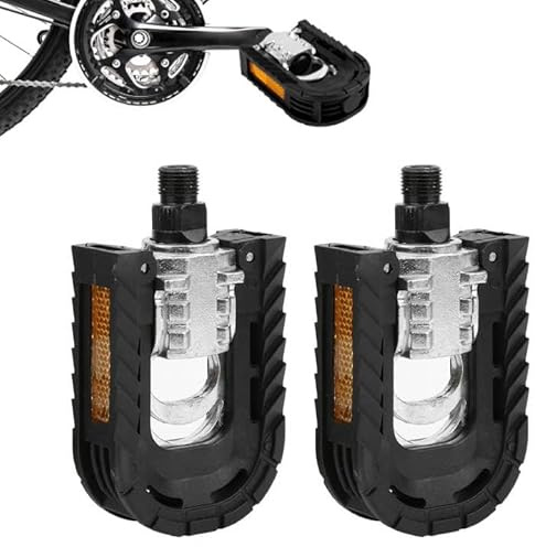 Fahrradpedale, Fahrrad Faltbare Pedale, Faltbar Aluminium Klapppedal, Fahrradpedal Fahrradzubehör Aluminiumlegierung Sägeförmiger Kantenfußball Bilateral Faltbar für Mountainbikes Outdoor Radfahren