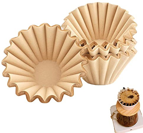 -Korbfiltertüten 50 STK | 1-2 Tassen 45mm Papierfilter Korbfilter Kaffeefilter | Einweg Kaffeefilterpapier Ersatz des Kaffeefilters aus Holzfasern