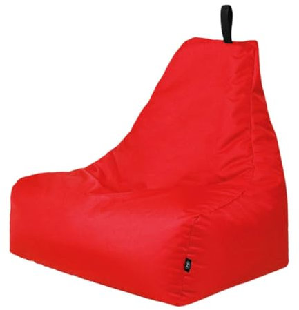 PatchHome XXL Lounge-Sessel – Ergonomischer Sitzsack für Gamer, Wohnzimmer & Outdoor – Mit Styropor-Füllung, Waschbarem Bezug & Reißverschluss zur Wiederbefüllung (Rot)