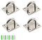 Zerniple M8 Pad Eye Plate 304 ganci a U in acciaio inox 304 ganci ad anello ganci da soffitto gancio a vite gancio occhi gancio (4 pezzi con viti in acciaio inox)